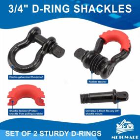img 2 attached to Ultimate Heavy Duty Tow Strap Recovery Kit - 35,000Lbs Rated, 20Ft Long Tree Saver Winch Strap, D Ring Shackles, Hitch Receiver, Pin And Storage Bag For Trucks, SUVs, And ATVs