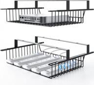 under desk storage shelf 1 pack - metal drawer slide out for home office, 12.6'' x 9.45''x 3.93'', no drill/drill cable management tray basket organizer rack логотип