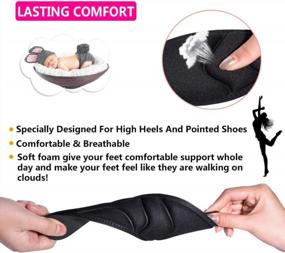 img 1 attached to Ultimate Comfort For High Heels: 2 Pairs Of Breathable, Arch-Supporting Insoles With 5D Sponge Barefoot Cushioning, Ideal For Massaging, Arch And Foot Pain Relief For Women