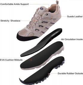 img 3 attached to TFO Non-Slip Hiking Shoes Men Waterproof Breathable Lightweight Sneakers For Outdoor Trekking Walking