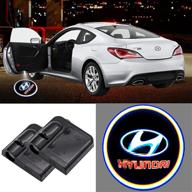 2pcs for hd led hyundai logo car door projection lights logo