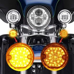 img 3 attached to Обновите сигналы поворота вашего Harley с помощью светодиодных фонарей AUDEXEN 3-1 / 4 дюйма в плоской дымовой линзе