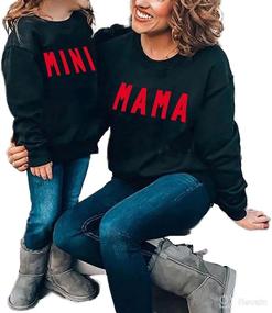 img 3 attached to Adorable Mommy and Me Casual Long Sleeve Sweatshirt Set for Fall/Winter