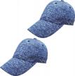 get ready for the outdoors with 2 pack classic acrylic baseball caps, adjustable straps, plain colors logo