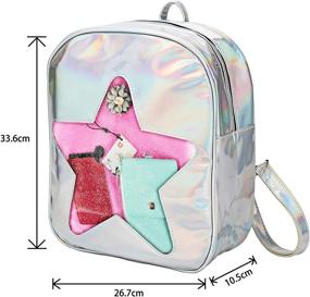 img 3 attached to Hologram Laser Clear Transparent Backpack Kids' Furniture, Decor & Storage : Backpacks & Lunch Boxes