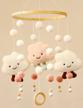 rotating wooden crib mobile with nut and bead accents for baby girls' ceiling nursery décor logo