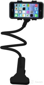 img 4 attached to Enhance Your Device Experience with the Audiology Connect 360 Adjustable Gooseneck Smartphone Stand - Ideal for Bed, Desk, Kitchen, and More!