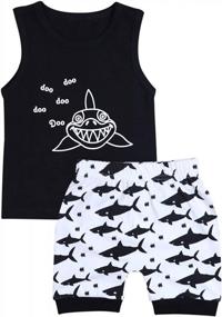 img 4 attached to Stylish Toddler Boy Summer Outfit: Dress Shirt & Matching Shorts Set - Sizes 3-4T