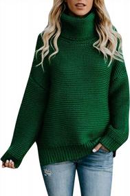 img 3 attached to Stay Cozy And Chic With QACOHU Women'S Chunky Turtleneck Sweater - Long Sleeve Knit Pullover Sweaters Tops