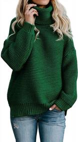 img 4 attached to Stay Cozy And Chic With QACOHU Women'S Chunky Turtleneck Sweater - Long Sleeve Knit Pullover Sweaters Tops