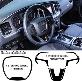 img 3 attached to LAIKOU Accessories 2015 2021 Challenger 2014 2021 Interior Accessories : Steering Wheels & Accessories