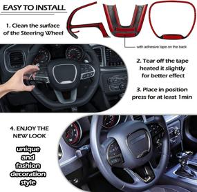 img 1 attached to LAIKOU Accessories 2015 2021 Challenger 2014 2021 Interior Accessories : Steering Wheels & Accessories