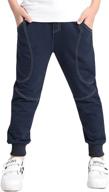 kisbini athletic sweatpant trousers camouflage boys' clothing : active логотип
