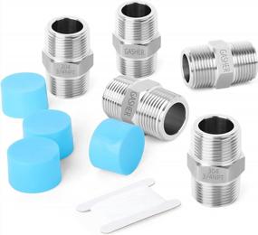 img 4 attached to 3/4-Inch Male Pipe X 3/4-Inch Male Pipe GASHER 5PCS Stainless Steel Reducer Adapter Fitting