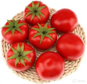 img 3 attached to 6pcs Gresorth Artificial Tomato Decoration Set - Lifelike Simulation Fake Fruit Vegetable for Home, Party or Kitchen