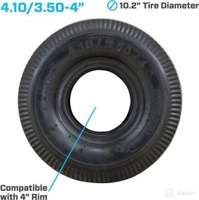 img 2 attached to 🔧 Marathon 4.10/3.50-4" Air Filled Hand Truck Tire and Inner Tube- Ideal for All-Purpose Utility Applications