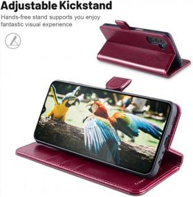img 1 attached to Burgundy PU Leather Wallet Case For Galaxy A13 5G With RFID Blocking And Kickstand