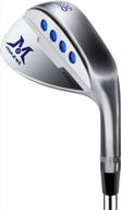mazel individual golf wedges - forged sand wedge, gap wedge, and lob wedge for men in 48, 52, 54, 56, 58, and 60 degree options - improved spin with milled face - right handed - steel color logo