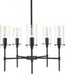 linea di liara effimero 5-light black chandeliers for dining room farmhouse dining room light fixture over table modern kitchen chandelier pendant light fixtures, ul listed logo