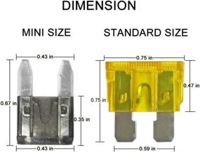 img 3 attached to 🚗 Muhize 242 PCS Car Fuses Assortment Kit - Blade Standard & Mini Sizes (2A-40A) - Automotive Replacement Fuse for Car, Truck, Boat, SUV, RV, Camper