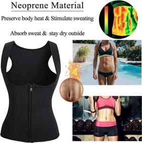 img 1 attached to Rolewpy Neoprene Waist Trainer For Women - Hot Slimming Sauna Vest With Tummy Control For Weight Loss And Body Shaping