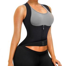 img 4 attached to Rolewpy Neoprene Waist Trainer For Women - Hot Slimming Sauna Vest With Tummy Control For Weight Loss And Body Shaping