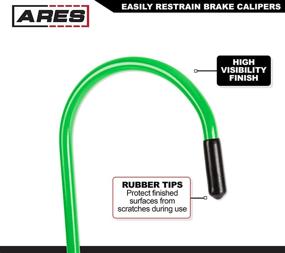 img 2 attached to 🔧 ARES 18060-4-Piece Brake Caliper Hanger Set - Green Rubber Tipped Hooks Safely Secure Calipers and Minimize Potential Brake Hose Damage