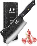 enoking hand forged serbian chefs knife - german high carbon stainless steel butcher knife for meat cutting with full tang & gift box логотип