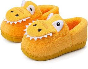 img 3 attached to Slippers for Toddler Boys: 🦖 MOFEEDOUKA Dinosaur Indoor Shoes at Slippers Shop