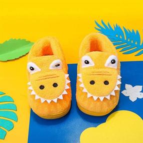 img 2 attached to Slippers for Toddler Boys: 🦖 MOFEEDOUKA Dinosaur Indoor Shoes at Slippers Shop