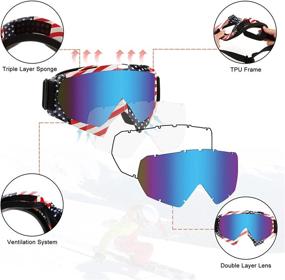 img 3 attached to 🏍️ Ultimate ATV Goggles: High-Quality Motocross Goggles for Off-Road Riding - Men, Women, Adults, and Youths