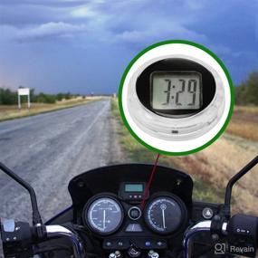 img 2 attached to 🏍️ 4-пакет Водонепроницаемых Мотоциклетных Цифровых Часов DDSKY - Универсальные Часы на Клейкую Ручку для Мотоциклов