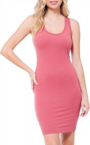 img 4 attached to Women'S Sleeveless Bodycon Tank Dress With Sexy Scoop Neck By MixMatchy