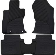 🚗 custom fit car floor mats for subaru forester 2022 2021 2020 2019 2018 2017 2016 2015 2014 - odorless & washable rubber foot carpet - heavy duty all-weather protection - black car floor liner логотип