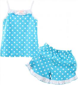 img 4 attached to Floral Tank Top And Shorts Summer Outfits For Little Girls: 2-Piece Clothing Set By LittleSpring