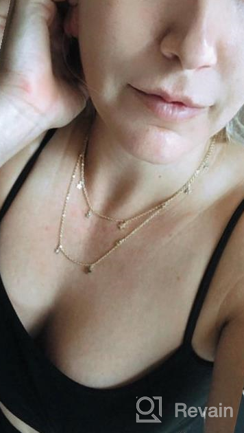 img 1 attached to 🎁 TheHORAE Layering Long Necklace: Exquisite 14K Gold Plated Chain Handmade Jewelry for Women and Girls, Perfect Gift for Her review by Karla Harper