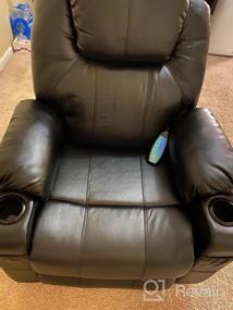 img 5 attached to CDCASA Electric Power Lift Recliner Chair With Massage, Heat, And USB Port For Seniors - 3 Positions, Side Pocket, Plush Fabric, Dark Gray