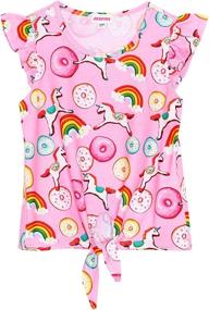 img 4 attached to JESKIDS Sleeve Shirts Lantern Cosmic Girls' Clothing at Tops, Tees & Blouses