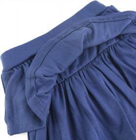 img 3 attached to Леггинсы с юбкой темно-синего цвета с оборками для девочек 4-10 лет, черные эластичные брюки