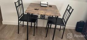 img 4 attached to VECELO Black Dining Table Set with 4 Chairs [Includes 4 Placemats] - Enhanced SEO