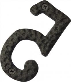 img 2 attached to Black Cast Iron House Number 5 - 4 Inch Size For Outdoor Address Display With Unique Craftsman-Style Appearance