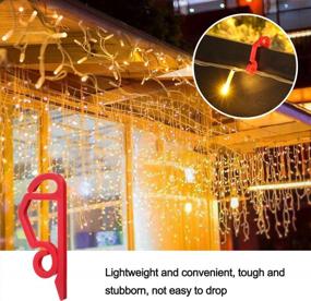 img 3 attached to 🎄 Maxgoods Рождественский крепеж для светильников: наружный крюк для желоба для праздничного декора - красный (пачка из 120 штук)