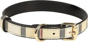 img 4 attached to ANYDERTS Leather Fashionable Checked Breathable Dogs