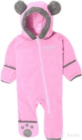 img 3 attached to 🧥 Cozy Winter Suit for Babies: Newborn Infant Toddler Snow Suit with Fleece Hood and Fold-Over Mittens