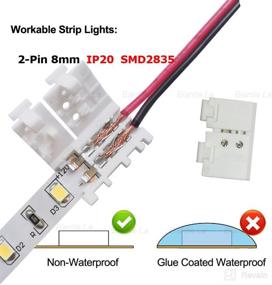 img 2 attached to 🔌 10 Pack 2 Pin LED Strip Connector Biantie La Unwired Clips - Easy Solderless Connection for 12v 24v Single Color Lights