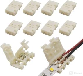 img 4 attached to 🔌 10 Pack 2 Pin LED Strip Connector Biantie La Unwired Clips - Easy Solderless Connection for 12v 24v Single Color Lights