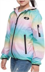 img 1 attached to Girls' Hooded Lightweight Water Resistant Windbreaker Zip-Up Jacket By Rokka&Rolla