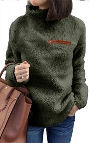 img 3 attached to Winter Essentials: Stay Cozy With Onlypuff Sherpa Pullover Sweaters And Tunic Tops For Women