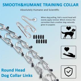 img 3 attached to 🐶 Усовершенствованный дрессировочный ошейник для собак - ошейник с шипами и колечками с быстросъемной пряжкой и дополнительными звеньями для маленьких, средних и крупных пород.
