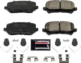 img 1 attached to 🔥 Enhance Your Braking Performance with Power Stop Z23-1724 Evolution Sport Carbon Fiber Brake Pad Kit